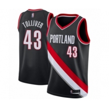 Youth Portland Trail Blazers #43 Anthony Tolliver Swingman Black Basketball Jersey - Icon Edition