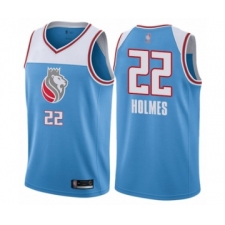 Men's Sacramento Kings #22 Richaun Holmes Authentic Blue Basketball Jersey - City Edition
