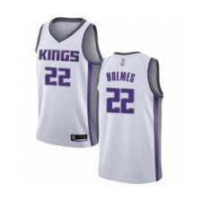 Men's Sacramento Kings #22 Richaun Holmes Authentic White Basketball Jersey - Association Edition