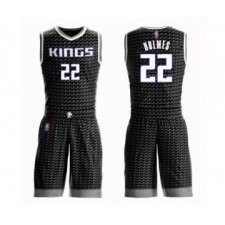 Youth Sacramento Kings #22 Richaun Holmes Swingman Black Basketball Suit Jersey Statement Edition