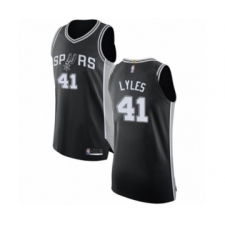 Men's San Antonio Spurs #41 Trey Lyles Authentic Black Basketball Jersey - Icon Edition