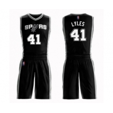 Men's San Antonio Spurs #41 Trey Lyles Swingman Black Basketball Suit Jersey - Icon Edition