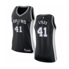 Women's San Antonio Spurs #41 Trey Lyles Swingman Black Basketball Jersey - Icon Edition