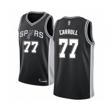 Youth San Antonio Spurs #77 DeMarre Carroll Swingman Black Basketball Jersey - Icon Edition