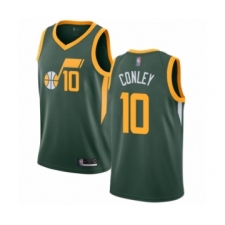 Men's Utah Jazz #10 Mike Conley Green Swingman Jersey - Earned Edition