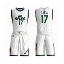 Women's Utah Jazz #17 Ed Davis Swingman White Basketball Suit Jersey - Association Edition