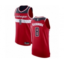 Men's Washington Wizards #8 Rui Hachimura Authentic Red Basketball Jersey - Icon Edition