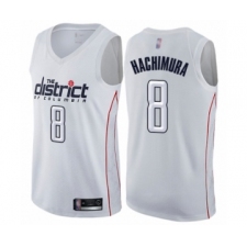 Men's Washington Wizards #8 Rui Hachimura Authentic White Basketball Jersey - City Edition