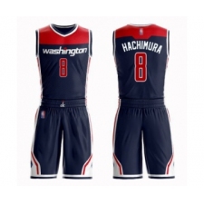 Men's Washington Wizards #8 Rui Hachimura Swingman Navy Blue Basketball Suit Jersey Statement Edition
