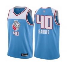 Women's Sacramento Kings #40 Harrison Barnes Swingman Blue Basketball Jersey - City Edition