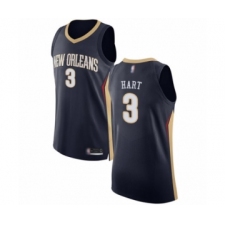 Men's New Orleans Pelicans #3 Josh Hart Authentic Navy Blue Basketball Jersey - Icon Edition