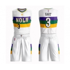 Youth New Orleans Pelicans #3 Josh Hart Swingman White Basketball Suit Jersey - City Edition