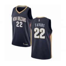 Women's New Orleans Pelicans #22 Derrick Favors Swingman Navy Blue Basketball Jersey - Icon Edition