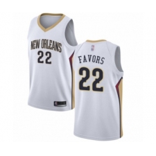 Youth New Orleans Pelicans #22 Derrick Favors Swingman White Basketball Jersey - Association Edition