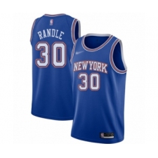 Men's New York Knicks #30 Julius Randle Authentic Blue Basketball Jersey - Statement Edition