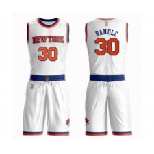 Men's New York Knicks #30 Julius Randle Swingman White Basketball Suit Jersey - Association Edition