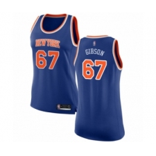 Women's New York Knicks #67 Taj Gibson Swingman Royal Blue Basketball Jersey - Icon Edition