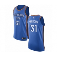 Men's Oklahoma City Thunder #31 Mike Muscala Authentic Royal Blue Basketball Jersey - Icon Edition