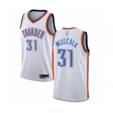 Men's Oklahoma City Thunder #31 Mike Muscala Authentic White Basketball Jersey - Association Edition