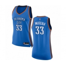 Women's Oklahoma City Thunder #33 Mike Muscala Swingman Royal Blue Basketball Jersey - Icon Edition