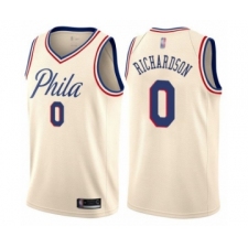 Men's Philadelphia 76ers #0 Josh Richardson Authentic Cream Basketball Jersey - City Edition