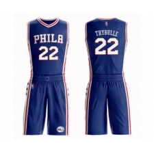 Men's Philadelphia 76ers #22 Mattise Thybulle Authentic Blue Basketball Suit Jersey - Icon Edition
