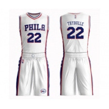 Men's Philadelphia 76ers #22 Mattise Thybulle Swingman White Basketball Suit Jersey - Association Edition