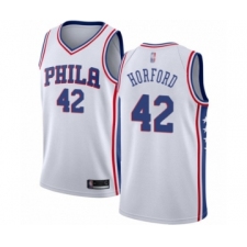 Men's Philadelphia 76ers #42 Al Horford Authentic White Basketball Jersey - Association Edition