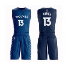 Men's Minnesota Timberwolves #13 Shabazz Napier Swingman Blue Basketball Suit Jersey