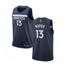 Men's Minnesota Timberwolves #13 Shabazz Napier Swingman Navy Blue Basketball Jersey - Icon Edition