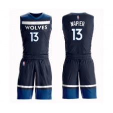 Youth Minnesota Timberwolves #13 Shabazz Napier Swingman Navy Blue Basketball Suit Jersey - Icon Edition
