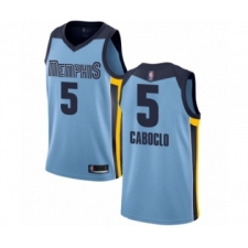 Women's Memphis Grizzlies #5 Bruno Caboclo Authentic Light Blue Basketball Jersey Statement Edition