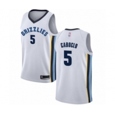 Women's Memphis Grizzlies #5 Bruno Caboclo Authentic White Basketball Jersey - Association Edition