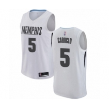 Youth Memphis Grizzlies #5 Bruno Caboclo Swingman White Basketball Jersey - City Edition
