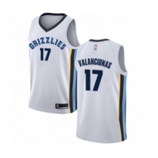 Women's Memphis Grizzlies #17 Jonas Valanciunas Authentic White Basketball Jersey - Association Edition