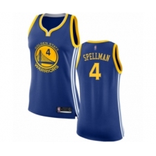 Women's Golden State Warriors #4 Omari Spellman Swingman Royal Blue Basketball Jersey - Icon Edition