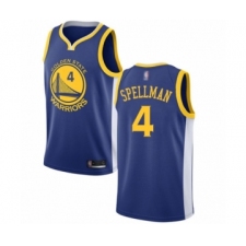 Youth Golden State Warriors #4 Omari Spellman Swingman Royal Blue Basketball Jersey - Icon Edition