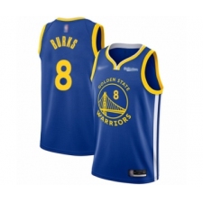 Women's Golden State Warriors #8 Alec Burks Swingman Royal Finished Basketball Jersey - Icon Edition