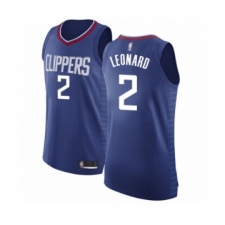 Men's Los Angeles Clippers #2 Kawhi Leonard Authentic Blue Basketball Jersey - Icon Edition