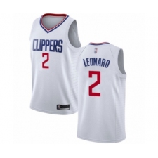 Men's Los Angeles Clippers #2 Kawhi Leonard Authentic White Basketball Jersey - Association Edition