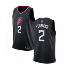Women's Los Angeles Clippers #2 Kawhi Leonard Authentic Black Basketball Jersey Statement Edition
