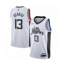 Men's Los Angeles Clippers #13 Paul George Swingman White Basketball Jersey - 2019 20 City Edition
