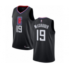 Men's Los Angeles Clippers #19 Rodney McGruder Authentic Black Basketball Jersey Statement Edition
