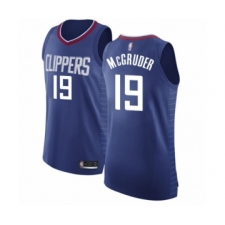 Men's Los Angeles Clippers #19 Rodney McGruder Authentic Blue Basketball Jersey - Icon Edition