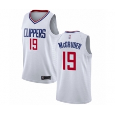 Men's Los Angeles Clippers #19 Rodney McGruder Authentic White Basketball Jersey - Association Edition