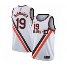 Men's Los Angeles Clippers #19 Rodney McGruder Authentic White Hardwood Classics Finished Basketball Jersey