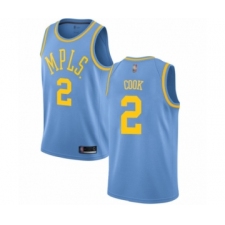 Youth Los Angeles Lakers #2 Quinn Cook Authentic Blue Hardwood Classics Basketball Jersey