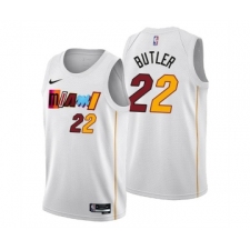 Men's Miami Heat #22 Jimmy Butler 2022-23 White City Edition Stitched Jersey