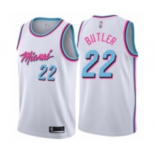 Youth Miami Heat #22 Jimmy Butler Swingman White Basketball Jersey - City Edition