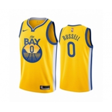 Men's Golden State Warriors #0 D'Angelo Russell Swingman Gold Finished Basketball Jersey - Statement Edition